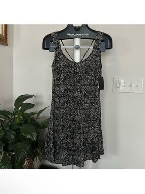 Nordstrom Want Need Tank mini Dress Sz M Sleeveless Ruffled Hem NEW